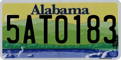 AL license plate 5AT0183