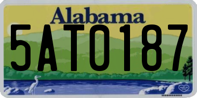 AL license plate 5AT0187
