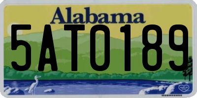AL license plate 5AT0189