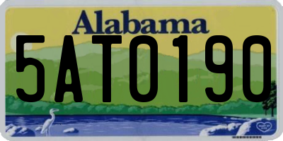AL license plate 5AT0190