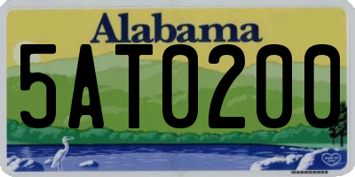 AL license plate 5AT0200
