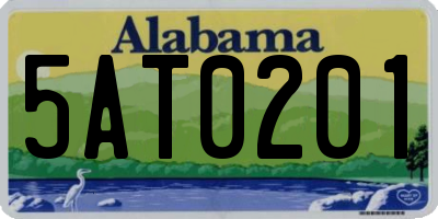 AL license plate 5AT0201