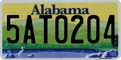 AL license plate 5AT0204