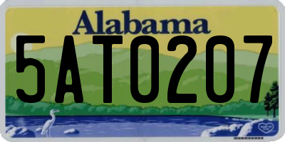 AL license plate 5AT0207