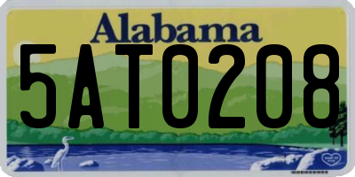 AL license plate 5AT0208