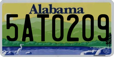 AL license plate 5AT0209