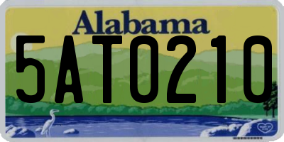 AL license plate 5AT0210