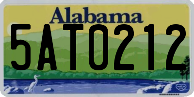 AL license plate 5AT0212