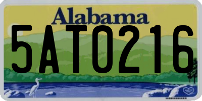 AL license plate 5AT0216