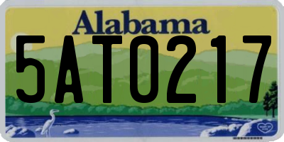 AL license plate 5AT0217