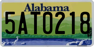 AL license plate 5AT0218
