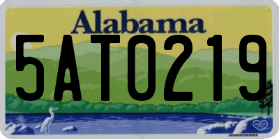 AL license plate 5AT0219