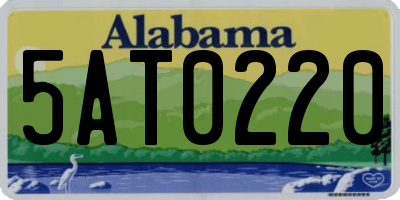 AL license plate 5AT0220