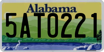 AL license plate 5AT0221