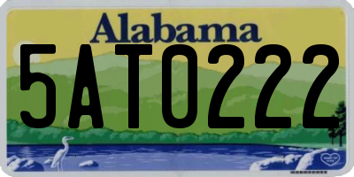 AL license plate 5AT0222