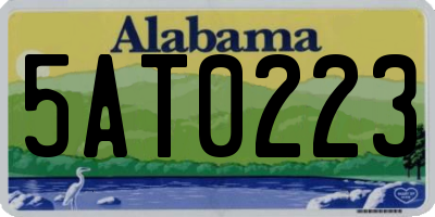 AL license plate 5AT0223