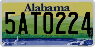AL license plate 5AT0224