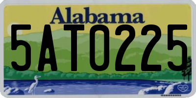 AL license plate 5AT0225