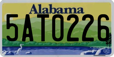 AL license plate 5AT0226