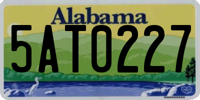AL license plate 5AT0227