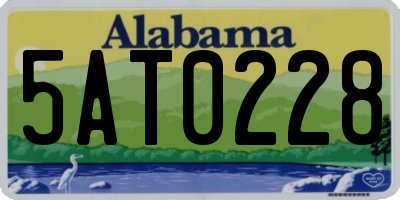 AL license plate 5AT0228