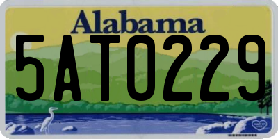 AL license plate 5AT0229