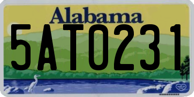 AL license plate 5AT0231