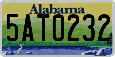 AL license plate 5AT0232