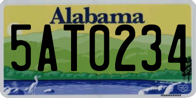 AL license plate 5AT0234