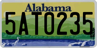 AL license plate 5AT0235