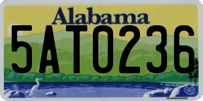 AL license plate 5AT0236