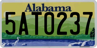 AL license plate 5AT0237