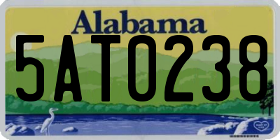 AL license plate 5AT0238
