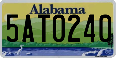 AL license plate 5AT0240