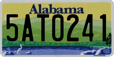 AL license plate 5AT0241