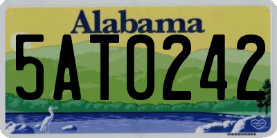AL license plate 5AT0242