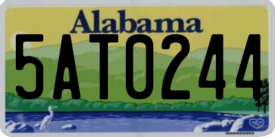 AL license plate 5AT0244
