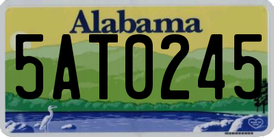 AL license plate 5AT0245