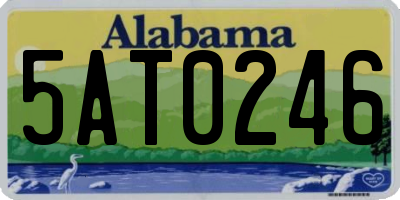 AL license plate 5AT0246