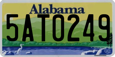 AL license plate 5AT0249