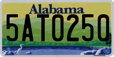 AL license plate 5AT0250