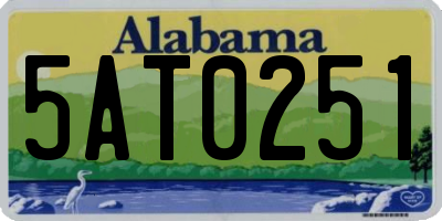 AL license plate 5AT0251