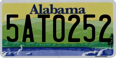 AL license plate 5AT0252