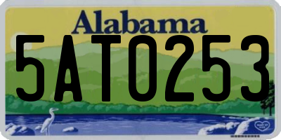 AL license plate 5AT0253