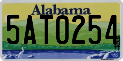 AL license plate 5AT0254