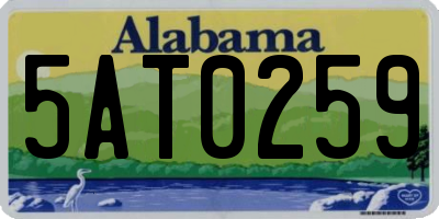 AL license plate 5AT0259