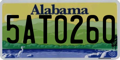 AL license plate 5AT0260