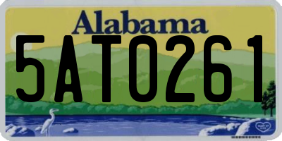 AL license plate 5AT0261