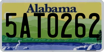 AL license plate 5AT0262