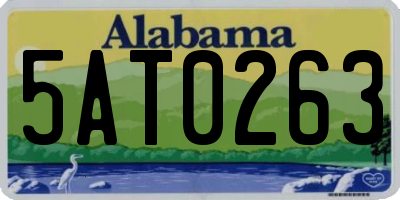 AL license plate 5AT0263